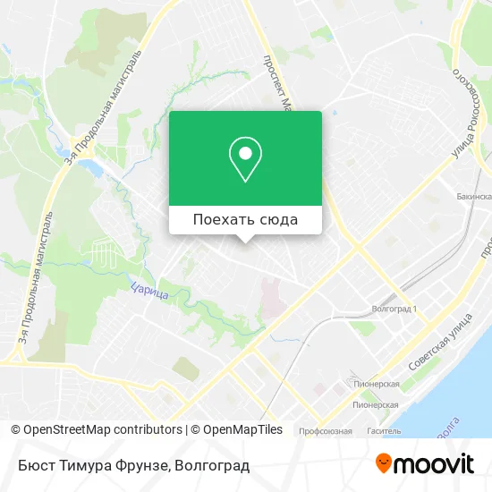 Карта Бюст Тимура Фрунзе