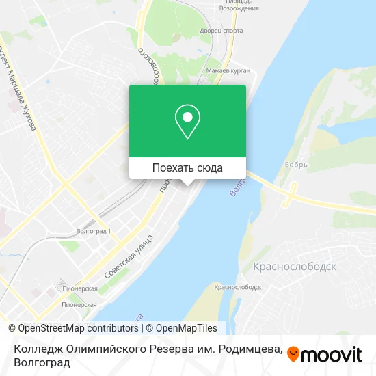 Карта Колледж Олимпийского Резерва им. Родимцева