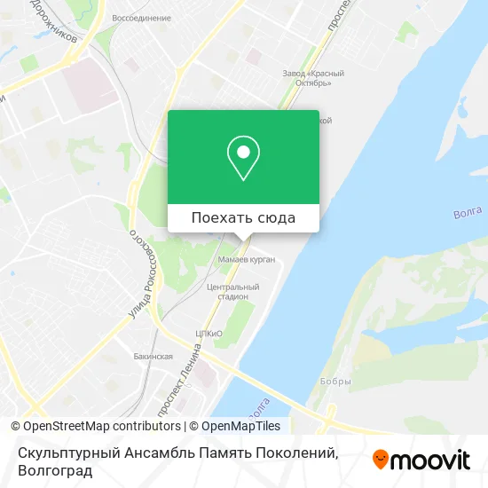 Карта Скульптурный Ансамбль Память Поколений