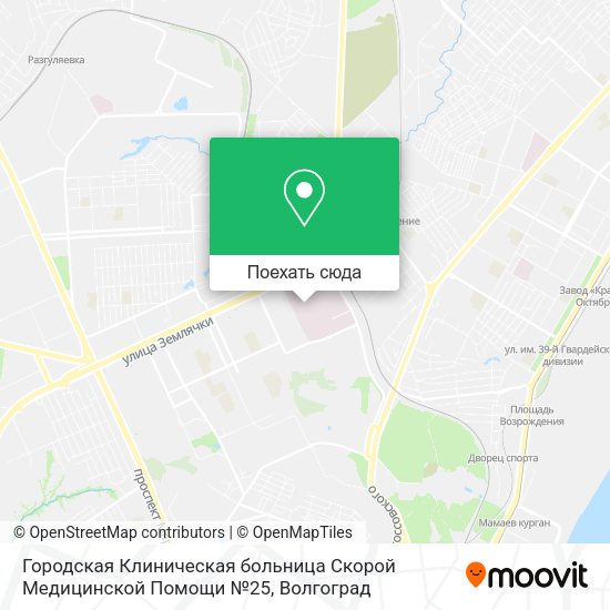 Карта Городская Клиническая больница Скорой Медицинской Помощи №25