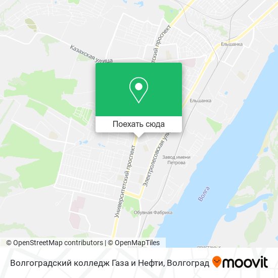 Карта Волгоградский колледж Газа и Нефти