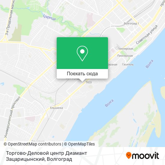 Карта Торгово-Деловой центр Диамант Зацарицынский
