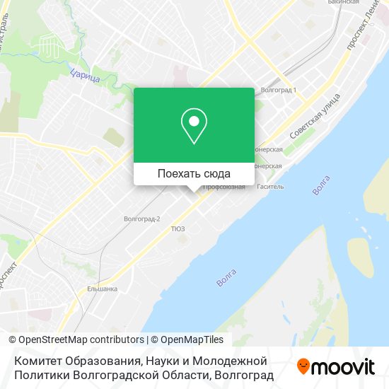 Карта Комитет Образования, Науки и Молодежной Политики Волгоградской Области