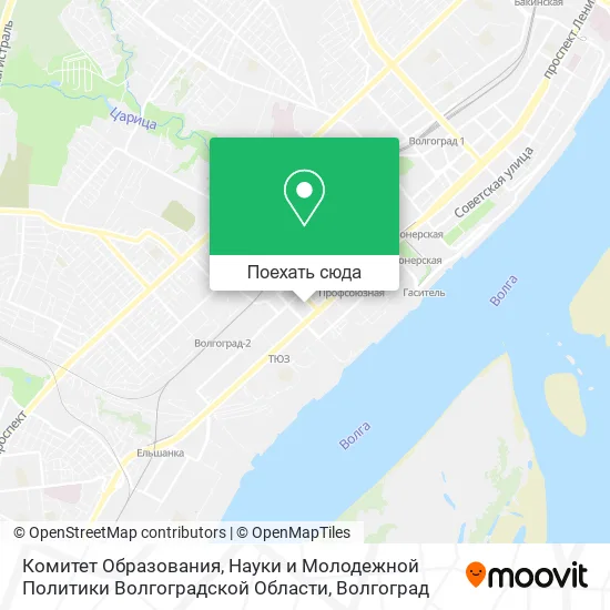 Карта Комитет Образования, Науки и Молодежной Политики Волгоградской Области