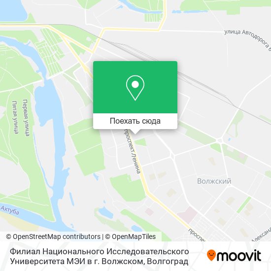 Карта Филиал Национального Исследовательского Университета МЭИ в г. Волжском
