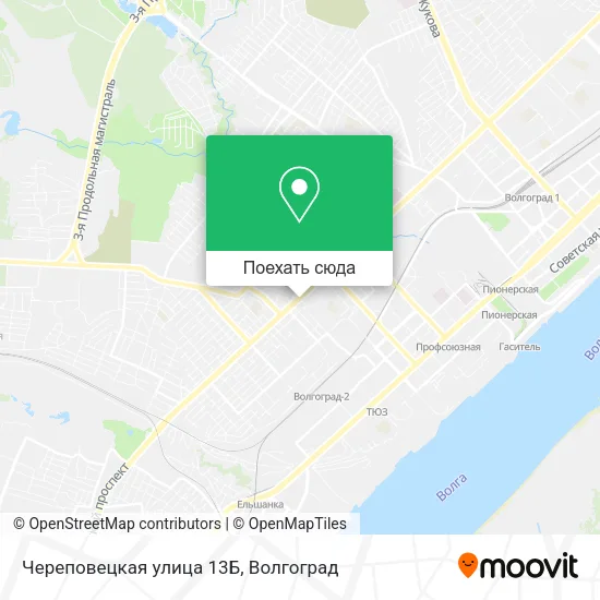 Карта Череповецкая улица 13Б