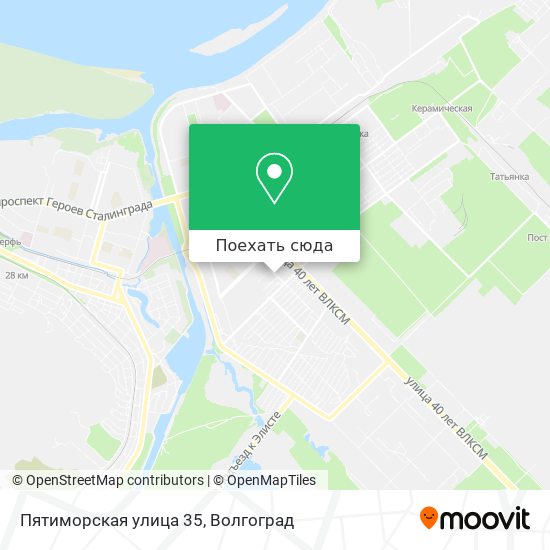 Карта Пятиморская улица 35