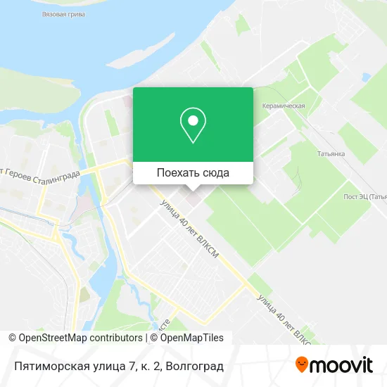 Карта Пятиморская улица 7, к. 2