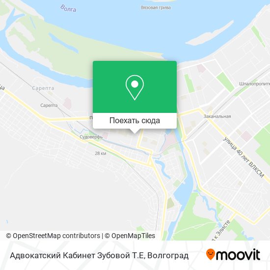 Карта Адвокатский Кабинет Зубовой Т.Е