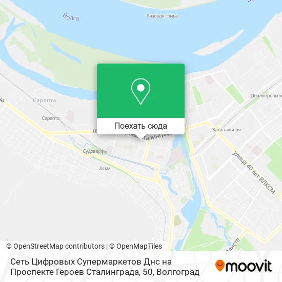 Карта Сеть Цифровых Супермаркетов Днс на Проспекте Героев Сталинграда, 50