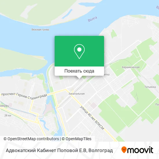 Карта Адвокатский Кабинет Поповой Е.В