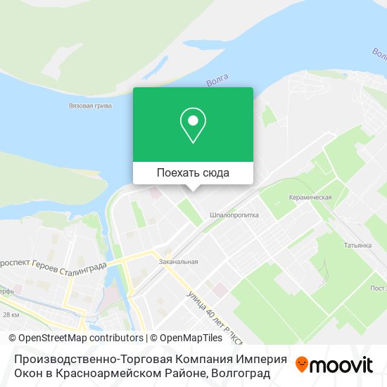 Карта Производственно-Торговая Компания Империя Окон в Красноармейском Районе