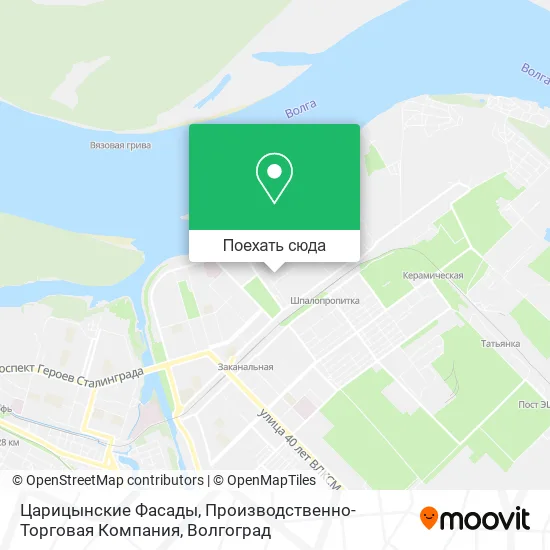 Карта Царицынские Фасады, Производственно-Торговая Компания