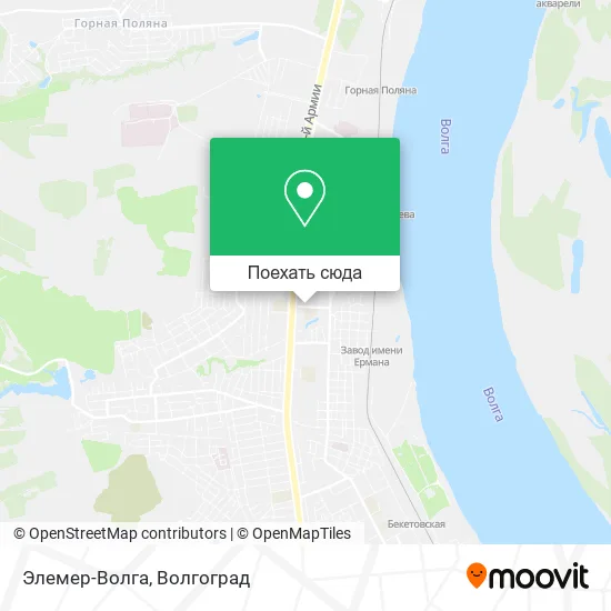 Карта Элемер-Волга