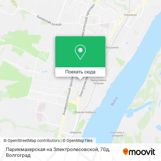 Карта Парикмахерская на Электролесовской, 70д