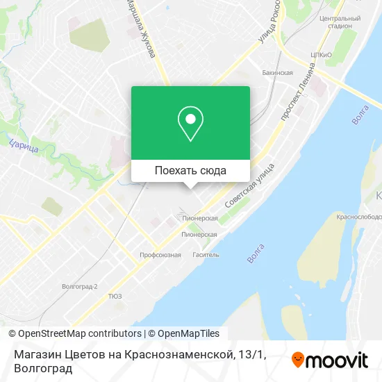 Карта Магазин Цветов на Краснознаменской, 13 / 1