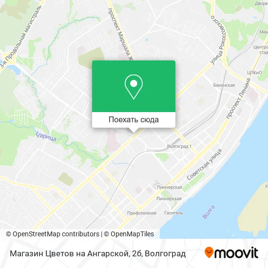 Карта Магазин Цветов на Ангарской, 2б
