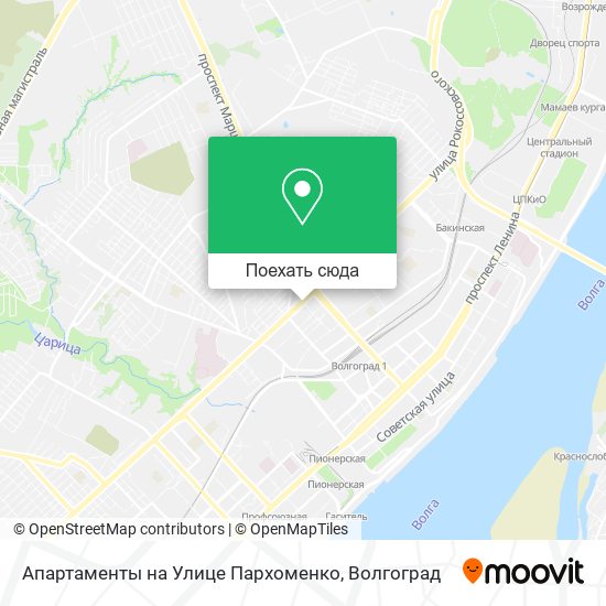 Карта Апартаменты на Улице Пархоменко
