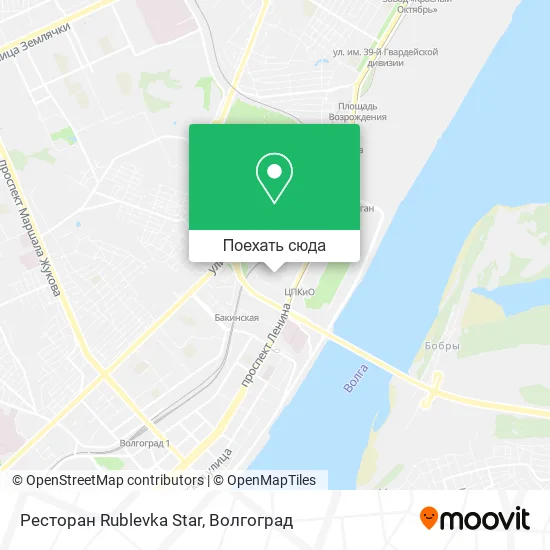 Карта Ресторан Rublevka Star