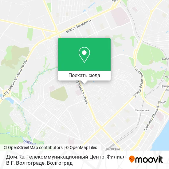 Карта Дом.Ru, Телекоммуникационный Центр, Филиал В Г. Волгограде