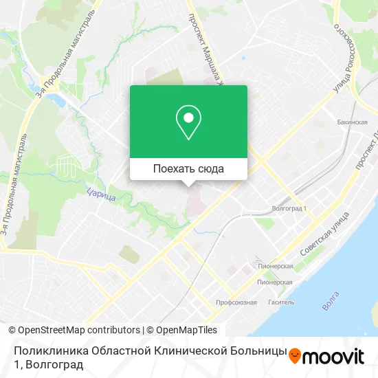 Карта Поликлиника Областной Клинической Больницы 1
