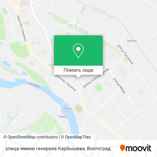 Карта улица имени генерала Карбышева