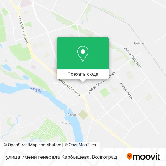 Карта улица имени генерала Карбышева