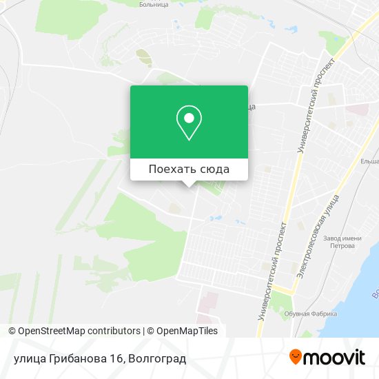 Карта улица Грибанова 16