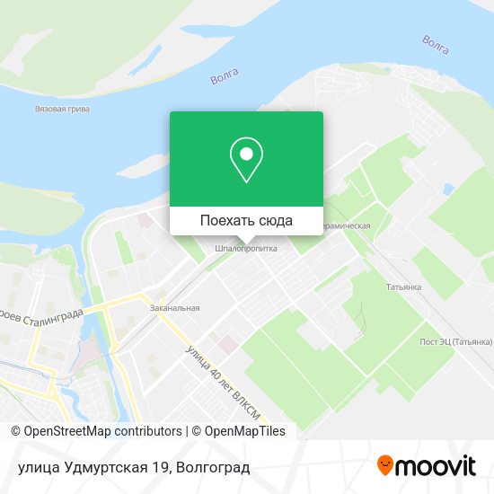 Карта улица Удмуртская 19