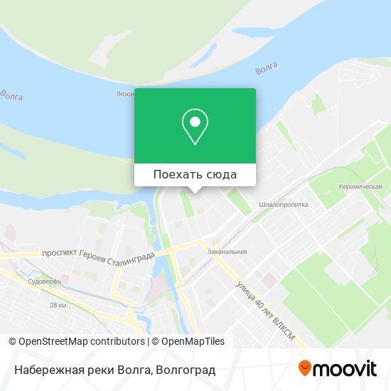 Карта Набережная реки Волга