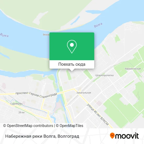 Карта Набережная реки Волга