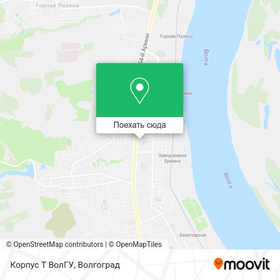 Карта Корпус Т ВолГУ