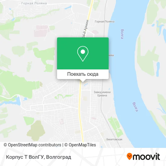 Карта Корпус Т ВолГУ