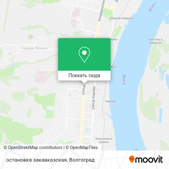Карта остановка закавказская