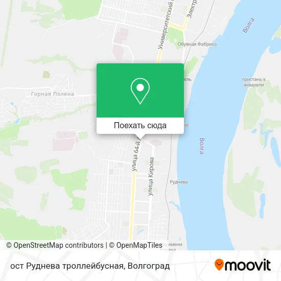 Карта ост Руднева троллейбусная