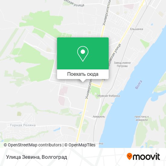 Карта Улица Зевина