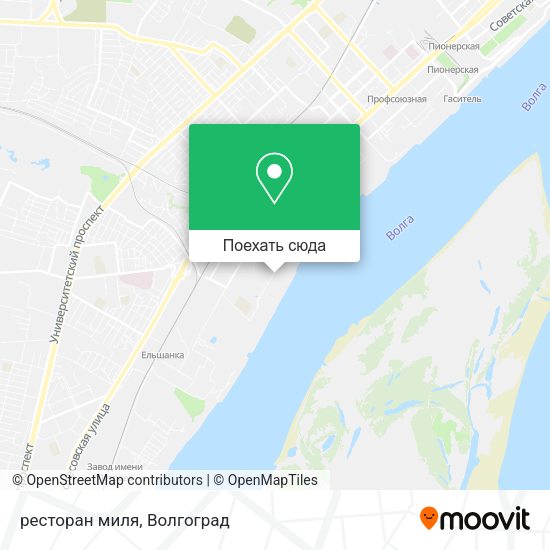 Карта ресторан миля