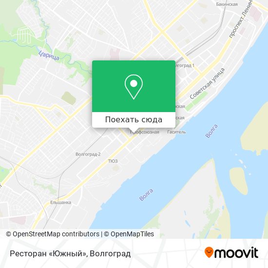 Карта Ресторан «Южный»