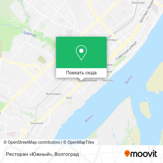 Карта Ресторан «Южный»