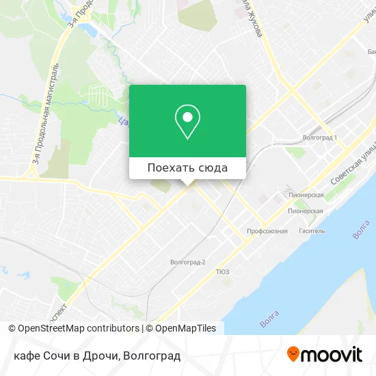 Карта кафе Сочи в Дрочи