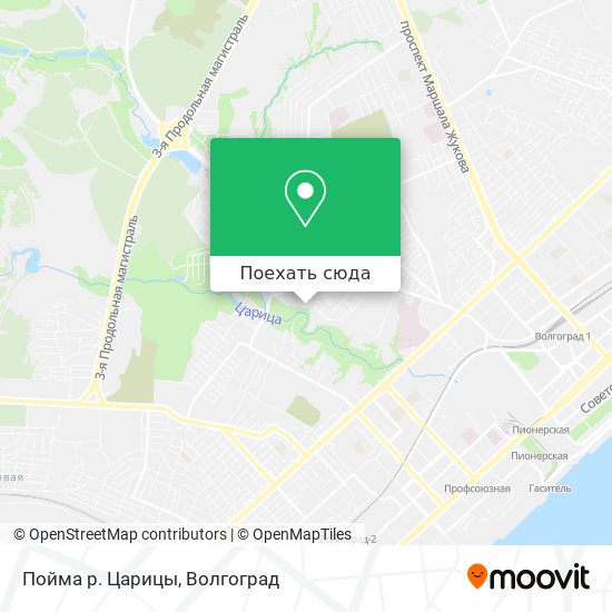 Карта Пойма р. Царицы