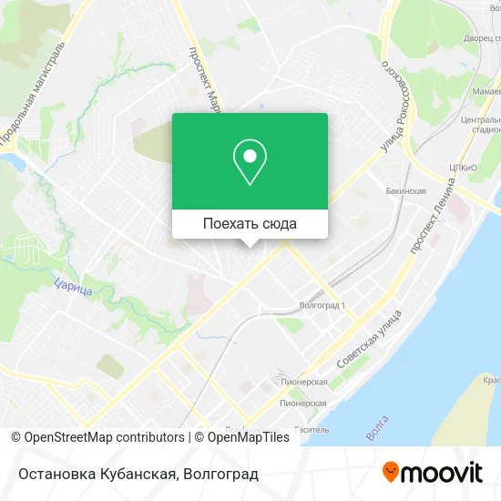 Карта Остановка Кубанская