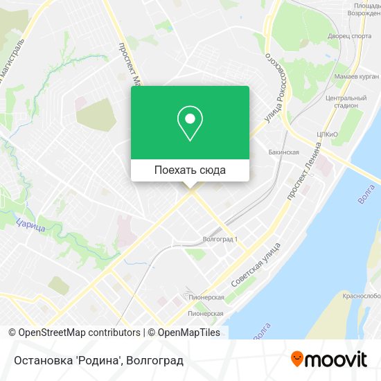 Карта Остановка 'Родина'