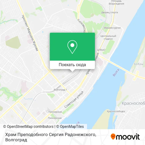 Карта Храм Преподобного Сергия Радонежского