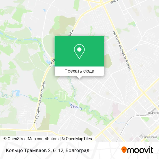 Карта Кольцо Трамваев 2, 6, 12