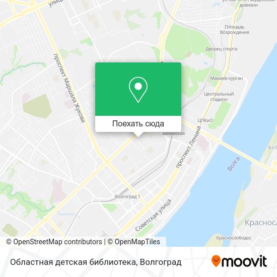 Карта Областная детская библиотека