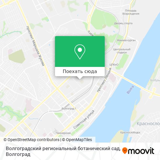 Карта Волгоградский региональный ботанический сад