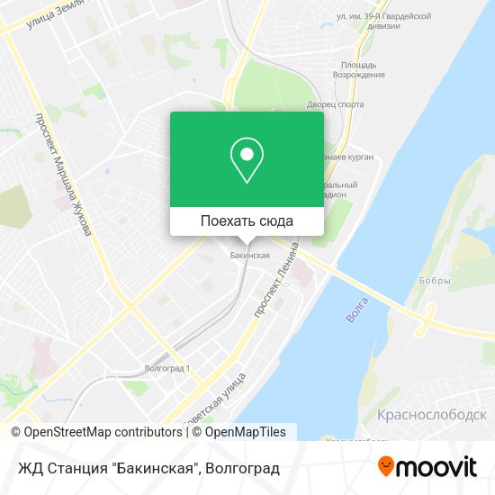 Карта ЖД Станция "Бакинская"