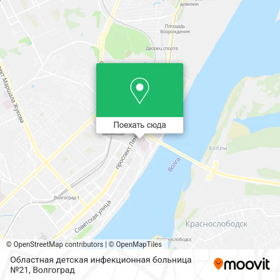 Карта Областная детская инфекционная больница №21