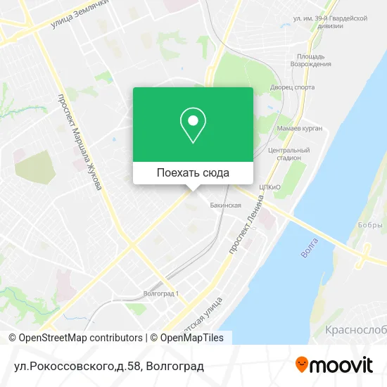 Карта ул.Рокоссовского,д.58